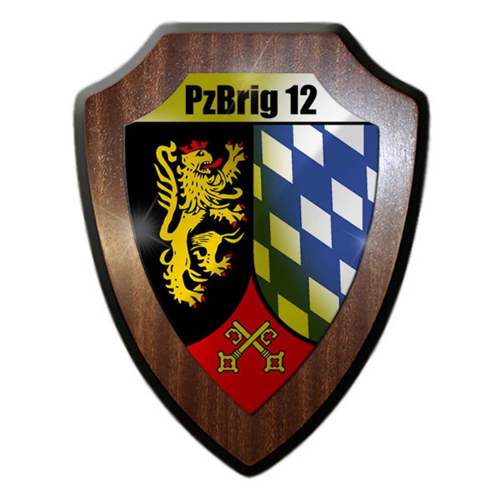 Wappenschild Panzerbrigade 12 Amberg PzBrig Bundeswehr Abzeichen Aufnäher #24463