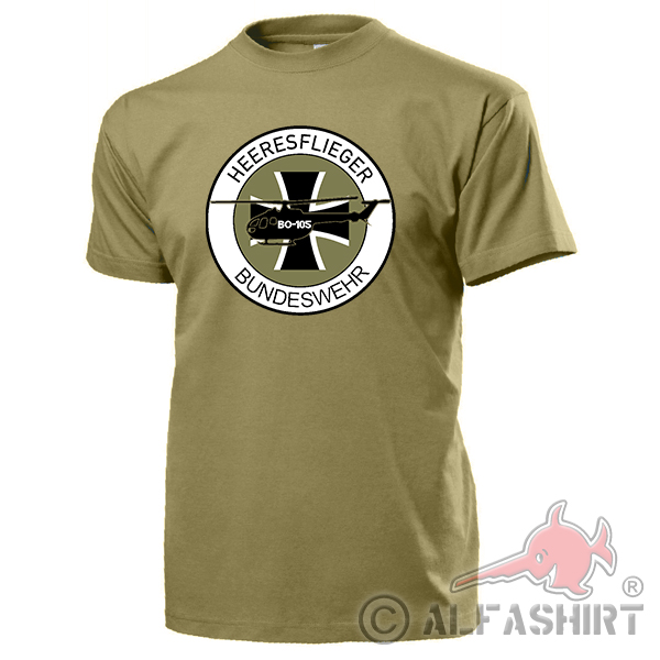 BO105 Heli Badge Army Aviation Bückeburg Fritzlar Crest T Shirt # 18098