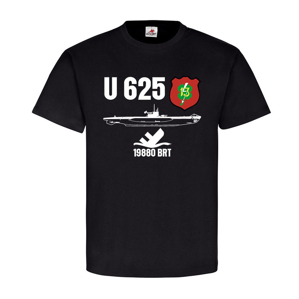 U-625 U-Boot VII C Atlantikboot Marine Deutschland Turm Wappen - T Shirt #23583