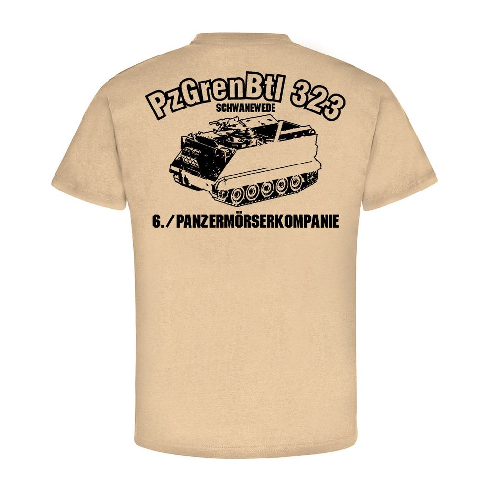 6 Panzermörserkompanie PzGrenBtl 323 Pack die Sau ! M113 Kompanie T Shirt #12744