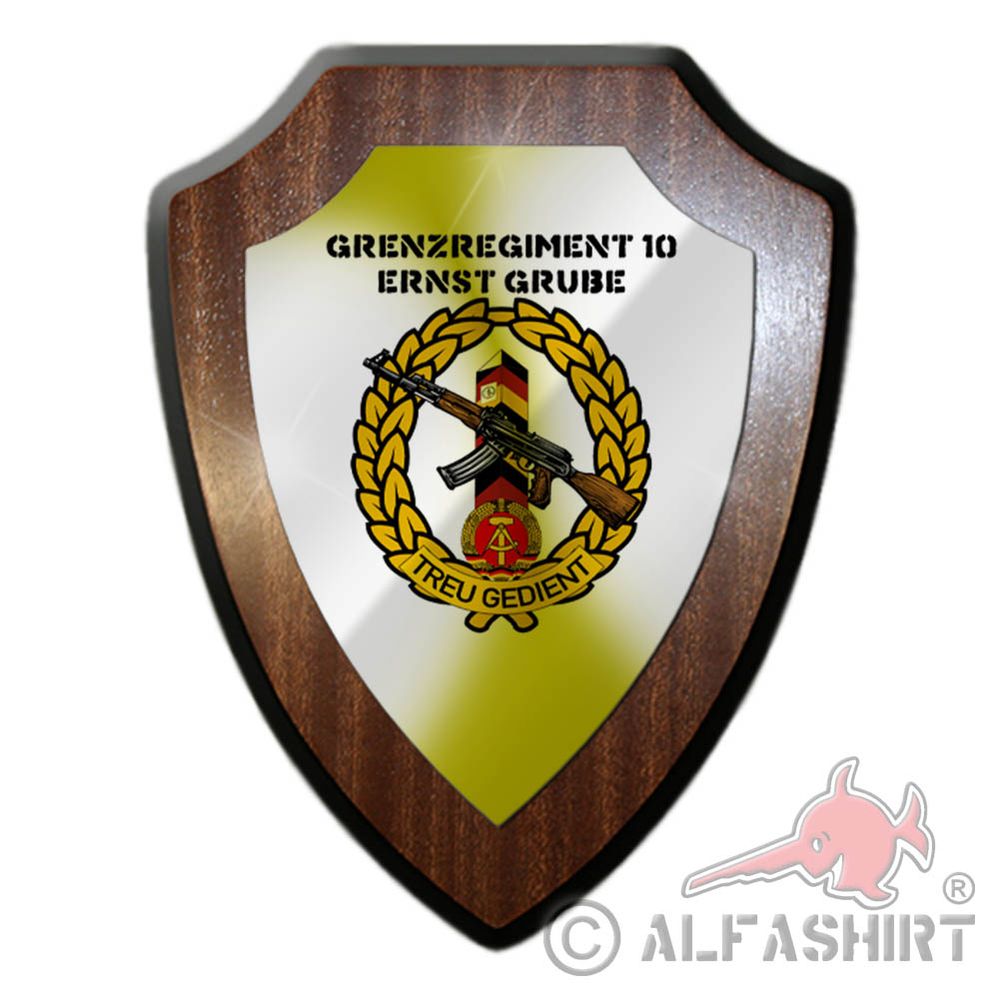 Wappenschild Grenzregiment 10 Ernst Grube  Grenzstein DDR NVA Wache #36600