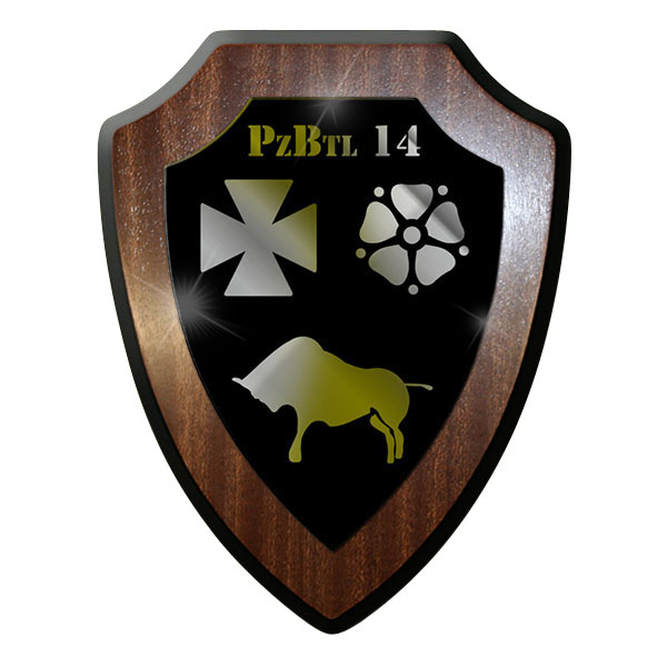 Wappenschild - PzBtl 14 Bundeswehr Panzer Bataillon Wappen Abzeichen - #10407