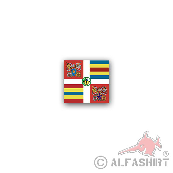 Aufkleber/Sticker Päpstliche Schweizergarde Vatikanstadt Armeekorps 7x7cm A3128