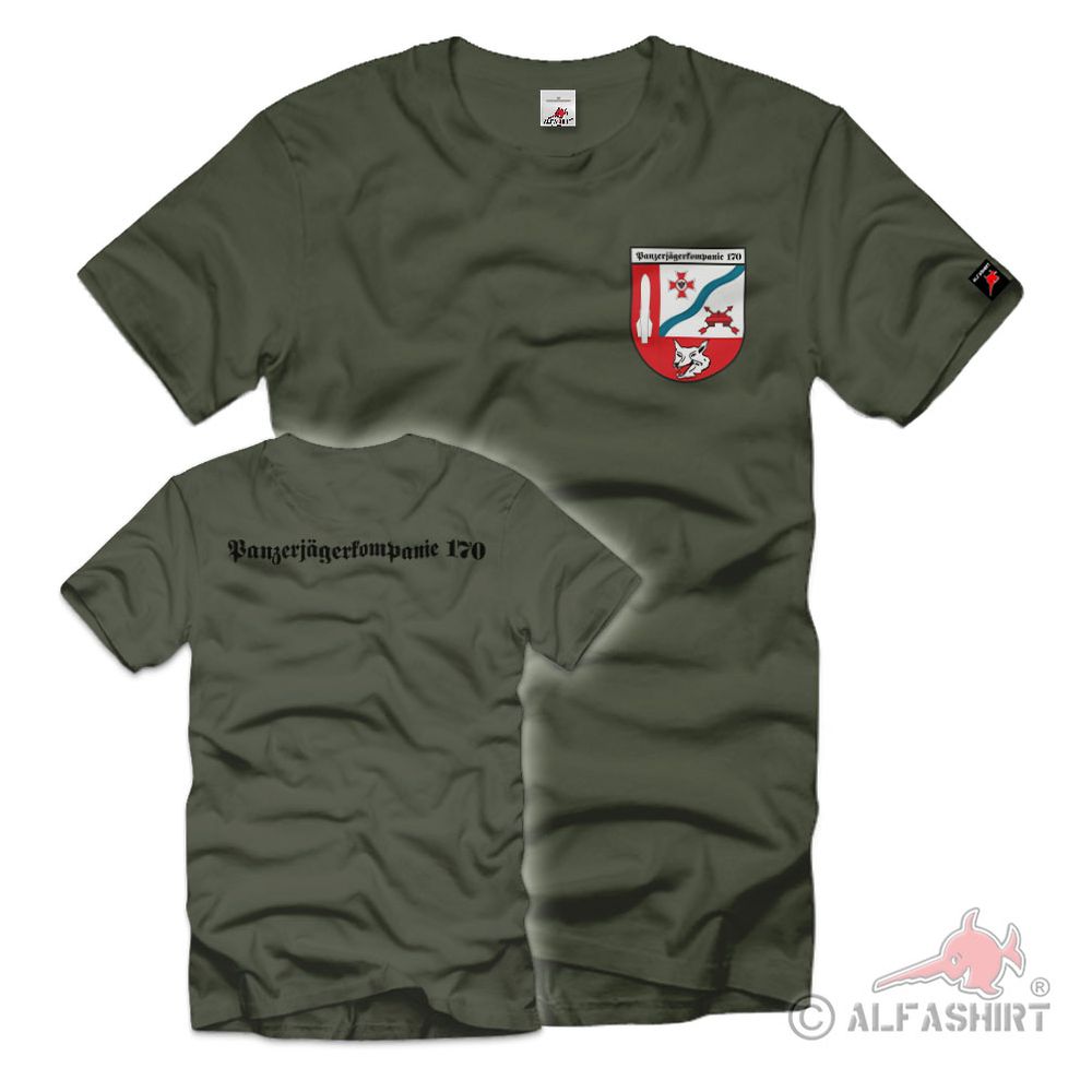 PzJgKp 170 Panzerjägerkompanie 170 Bundeswehr Germany Coat of Arms T Shirt # 38503