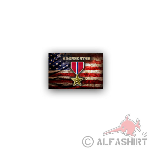 Sticker Bronze Star Medal US Army Medal Military Performance 11x7cm A3244