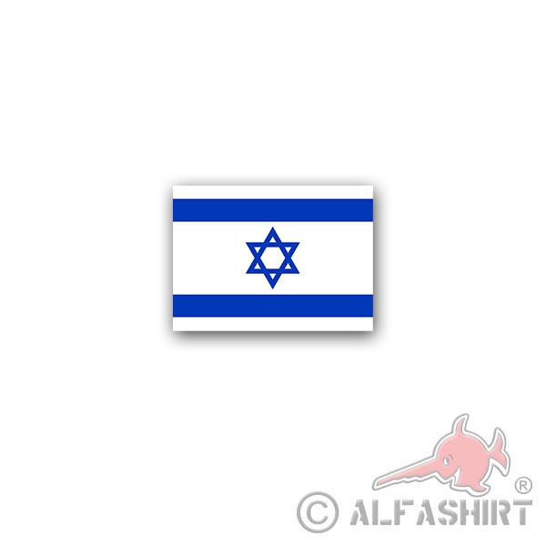 Sticker Israel Flag State of the Middle East Ivrit Arabic 10x7cm A2957