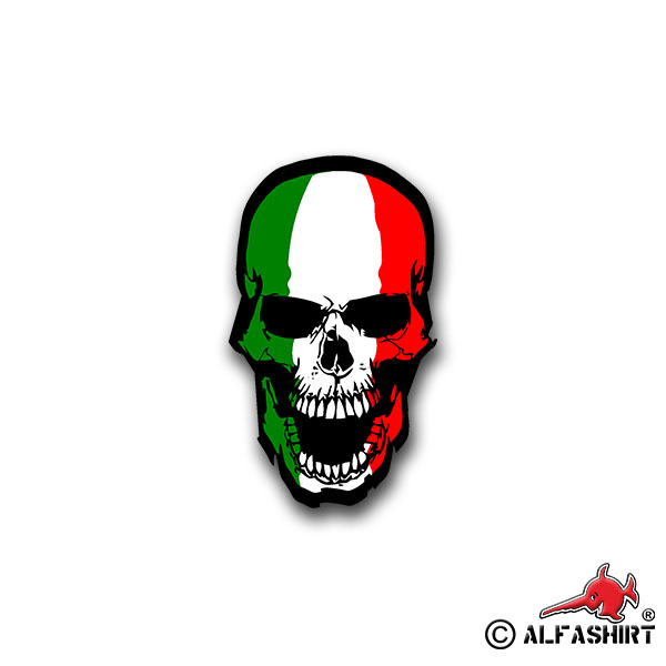 Sticker Skull Italy Bones Skull Southern Europe Rome 7x4cm A1480
