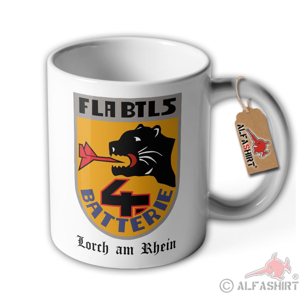 Tasse 4 Batterie FlaBtl 5  Lorch am Rhein Bundeswehr flakpanzer Heer  #41063