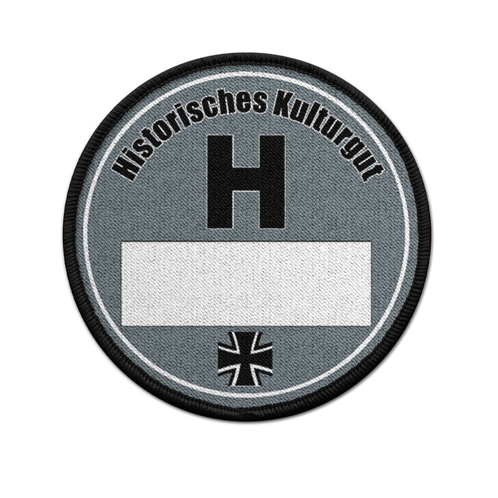 Patch BW H license plate environmental badge oldtimer patch Velcro Bundeswehr # 30567