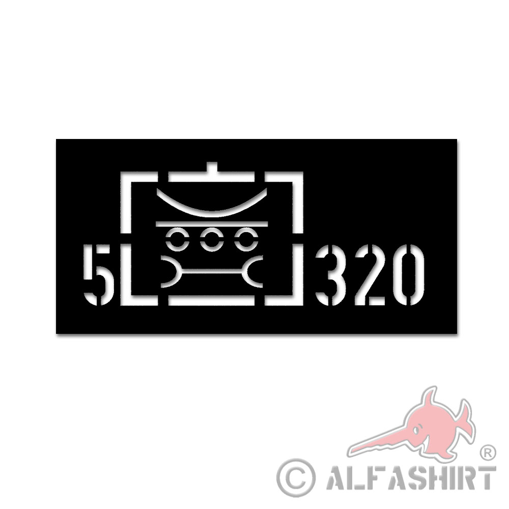 Painting template sticker 5 InstBtl 320 Abschubkompanie Btl 34x14cm # A5400