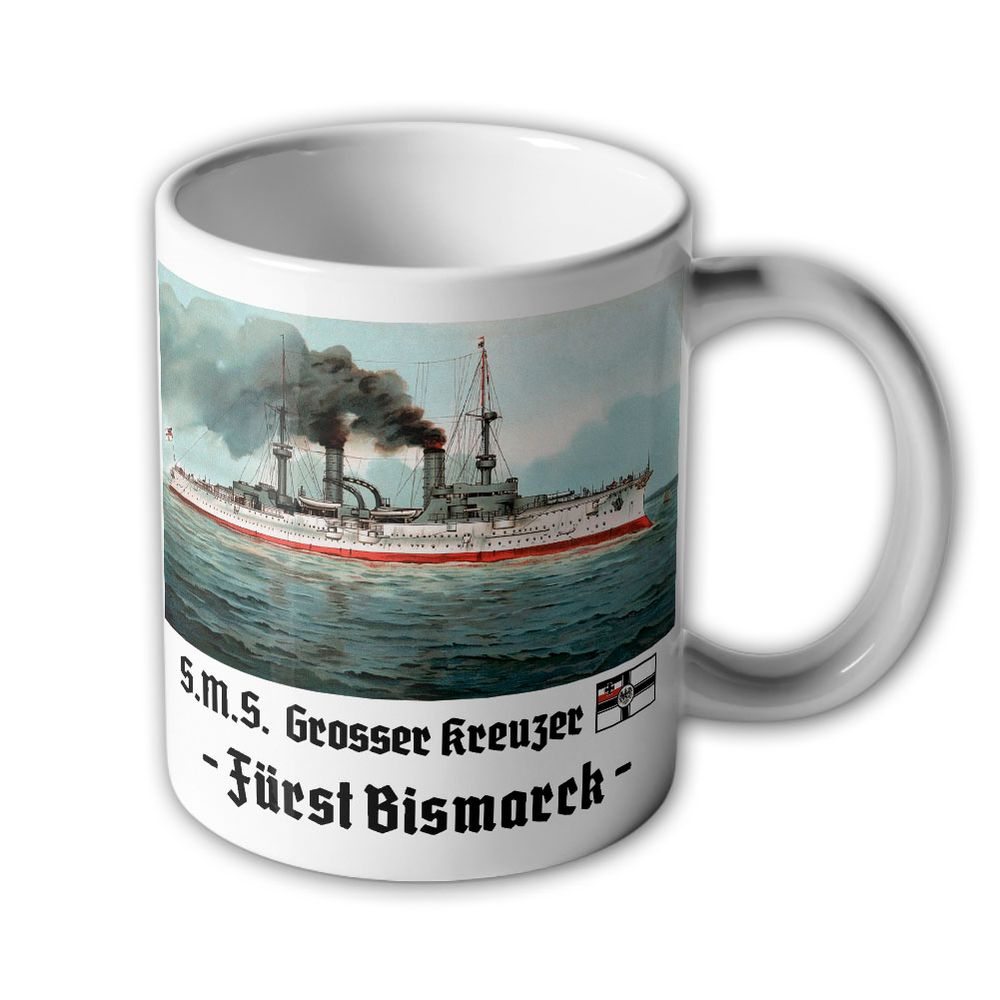 Tasse Großer Kreuzer Fürst Bismarck Schiff Deutsche Foto Bild Becher#5278