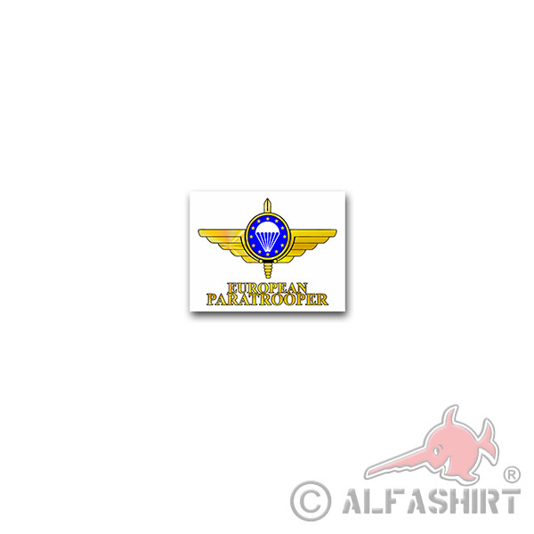 Sticker European Paratroopers European parachute jump 9x7cm A3511