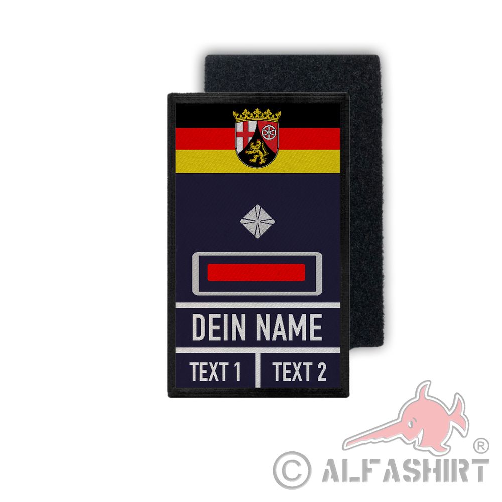 Rank Patch Feuerwehr Brandmeister   RPL Dienstgrad Freiwillige Dein Name  #37619