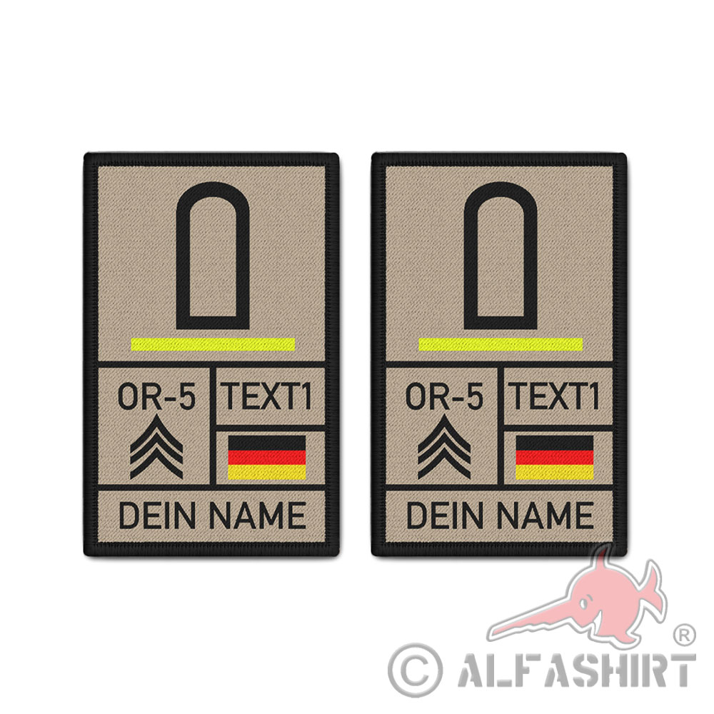 Rank Patch 9,8x6cm Stabsunteroffizier Tropen Sand Fernmeldetruppe StUffz #38979