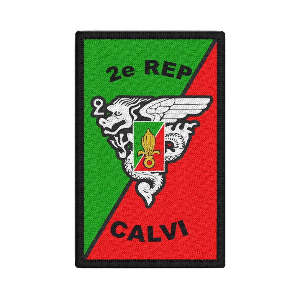 12x7cm patch 2e REP CALVI régiment étranger de parachutistes # 36615