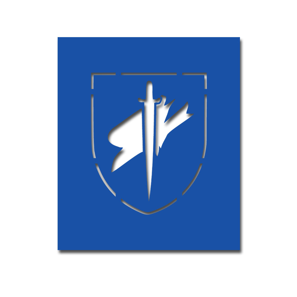 Lackierschablone Aufkleber 6 Fallschirmjäger-Division Fsjg-Div 16x13cm#A6426