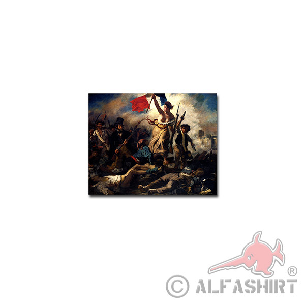 Freedom for the people Sticker La Liberté guidant le peuple 9x7cm # A3905