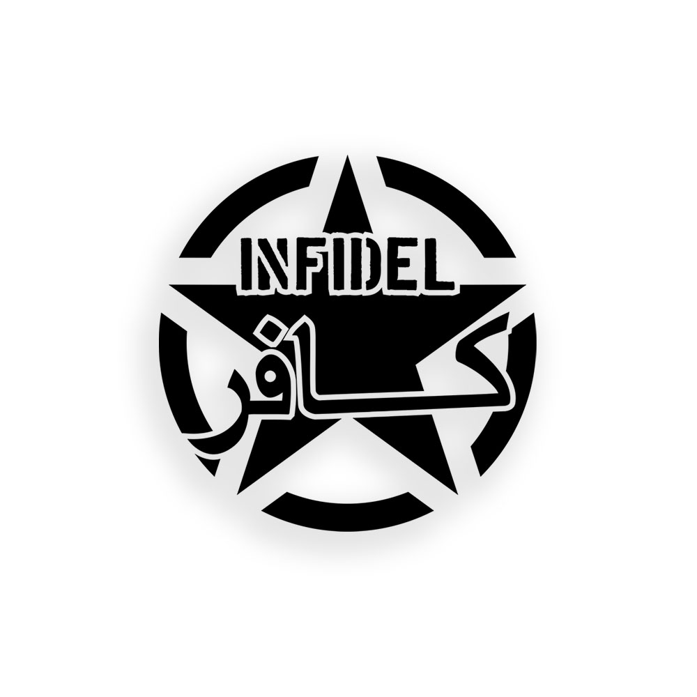 Sticker Allied Star Infidel Us Army Crusader Soldier 10x10cm # A071