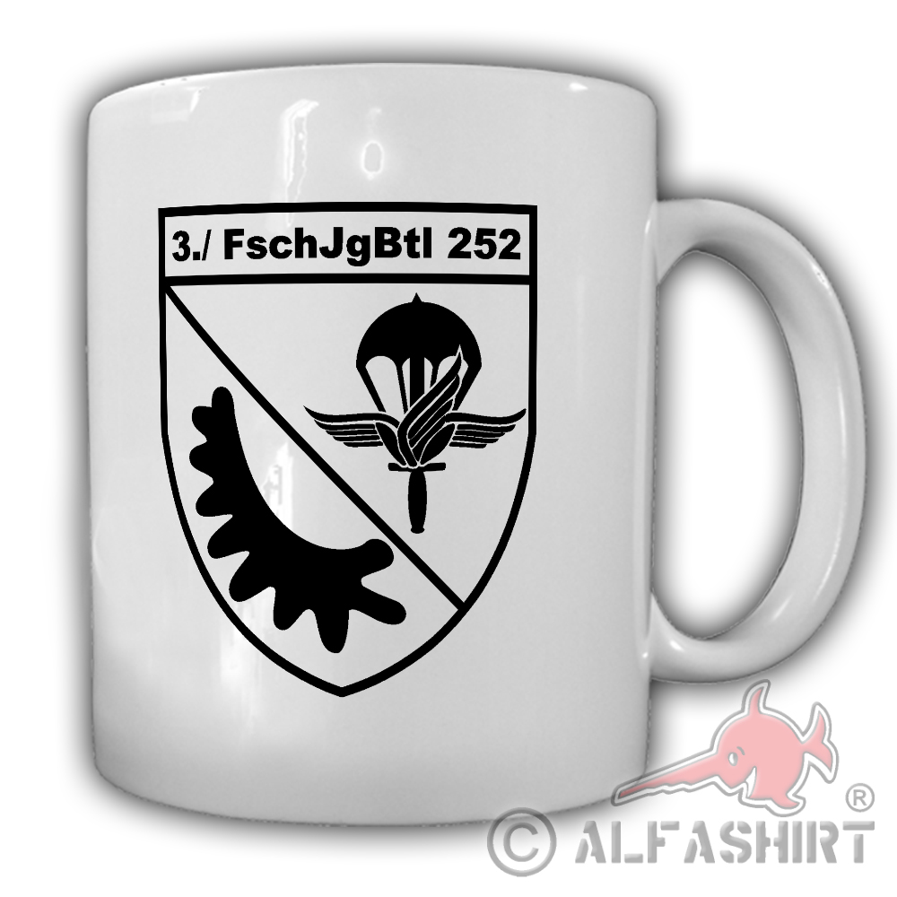 3 FschJgBtl 252 Fallschirm Jäger Bataillon Nagold BW Militär - Tasse #26548