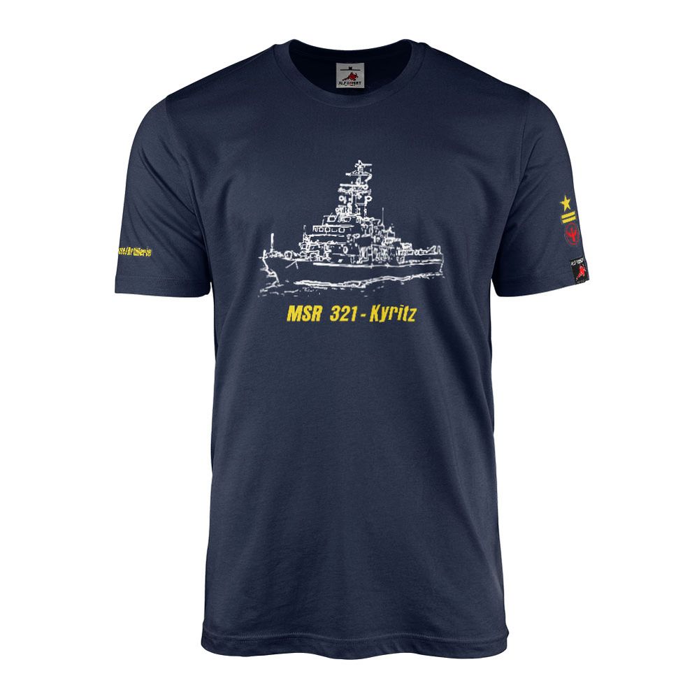 T-Shirt Volksmarine MSR 321 Kyritz 4 Flotilla Warnemünde GDR Artillery #44468