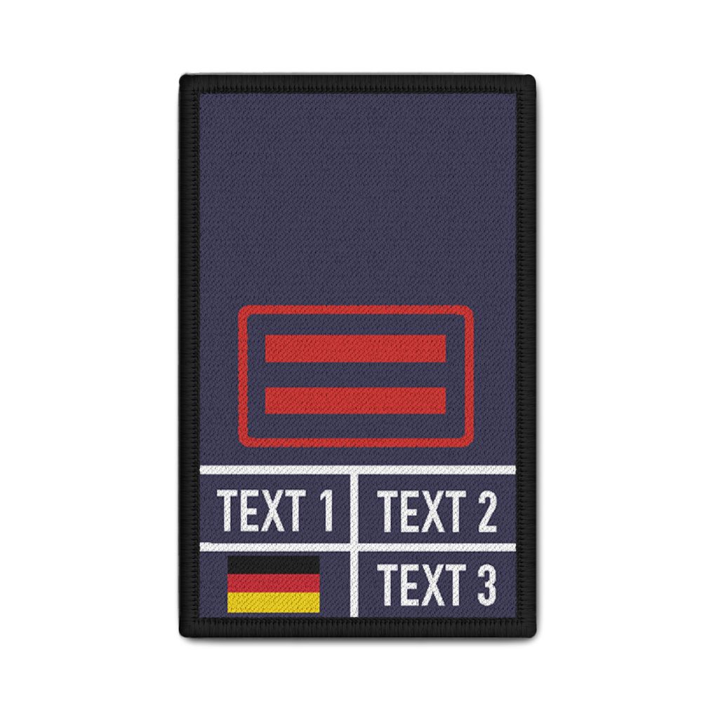 Rank Patch Dienstgrad Feuerwehr Hessen personalisieren Feuerwehrmann #35399