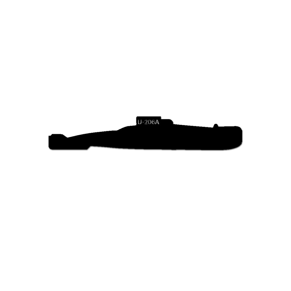 U-boat class 206A Bundesmarine Marine Uboot 206 deco sticker 10x2cm # A5464