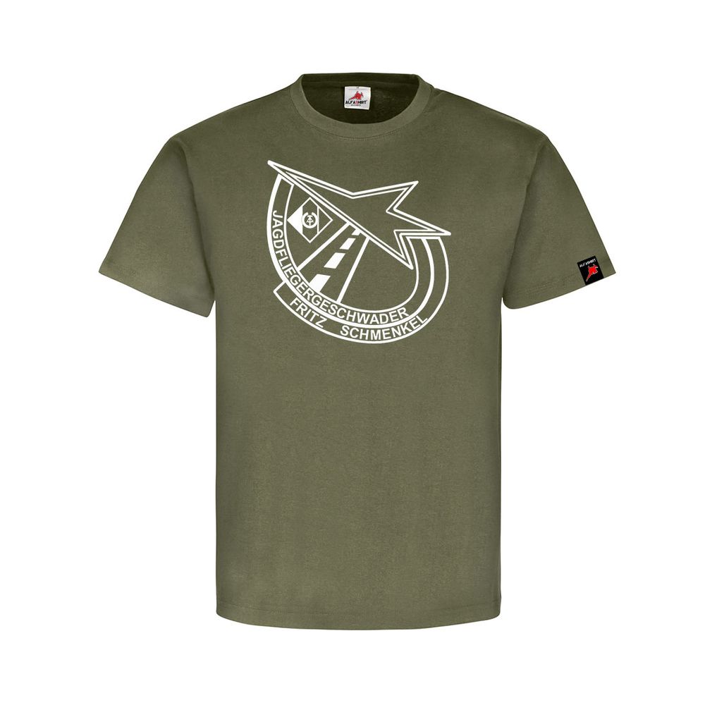 Jagdfliegergeschwader Fritz Schmenkel NVA Luftstreitkraft T-Shirt Oliv #32013