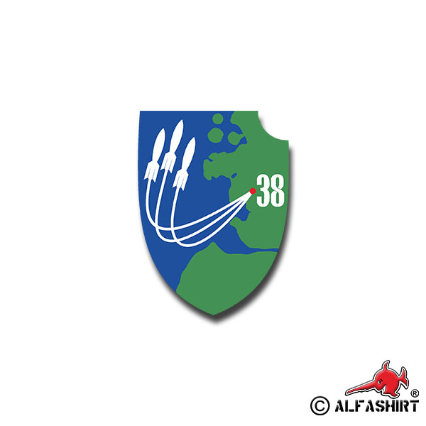 Aufkleber/Sticker FlaRakBtl 38 Flugabwehrraketen Bataillon Wulf 7x7cm A1421