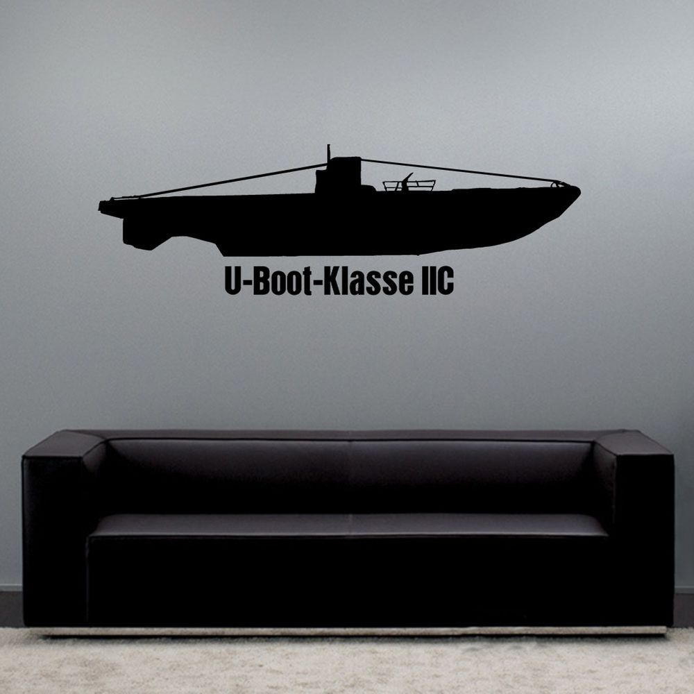 Wall decal submarine class IIC U56 - U63 Kiel Dugout Helgoland #A6205