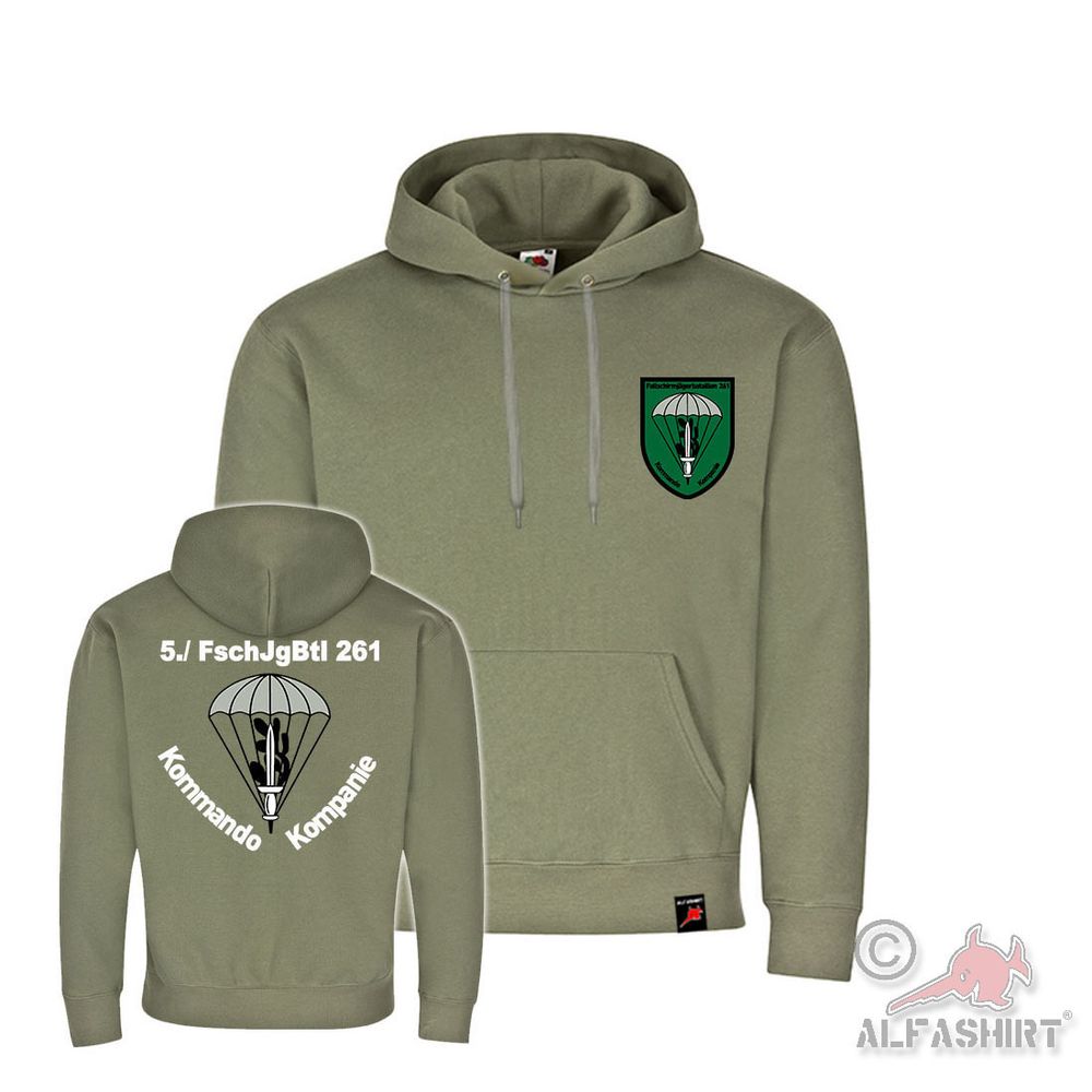 Hoodie 5 FschJgBtl 261 Fallschirmjäger Command Company TZ #40973