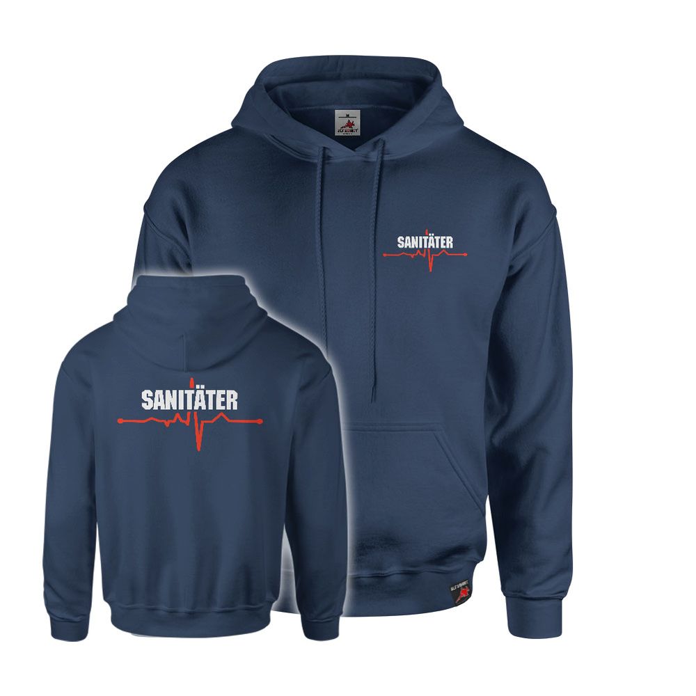 Premium Hoodie Sanitäter Sani SAN Medic Einsatz Blaulicht #47399