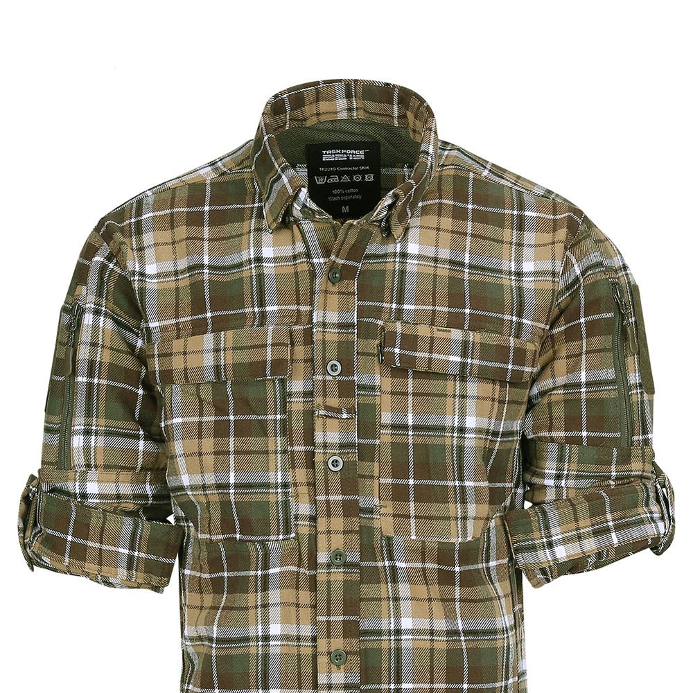 Contractor Hemd Tactical Airsoft Jäger Hemd Survival Flanell Bundeswehr #32956