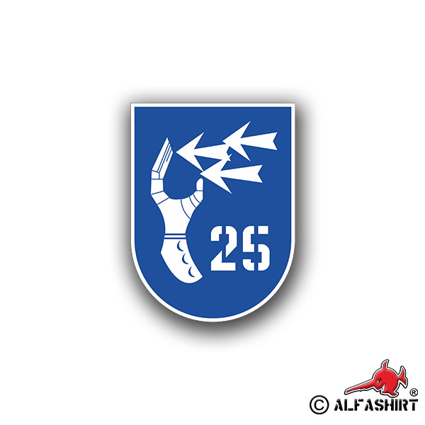 Sticker FlaRakGrp 25 anti-aircraft missile group Luftwaffe 7x5cm A1061