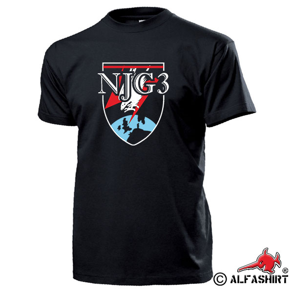 Nachtjagdgeschwader 3 Luftwaffe Jagdgeschwader Wappen Emblem T Shirt #15203