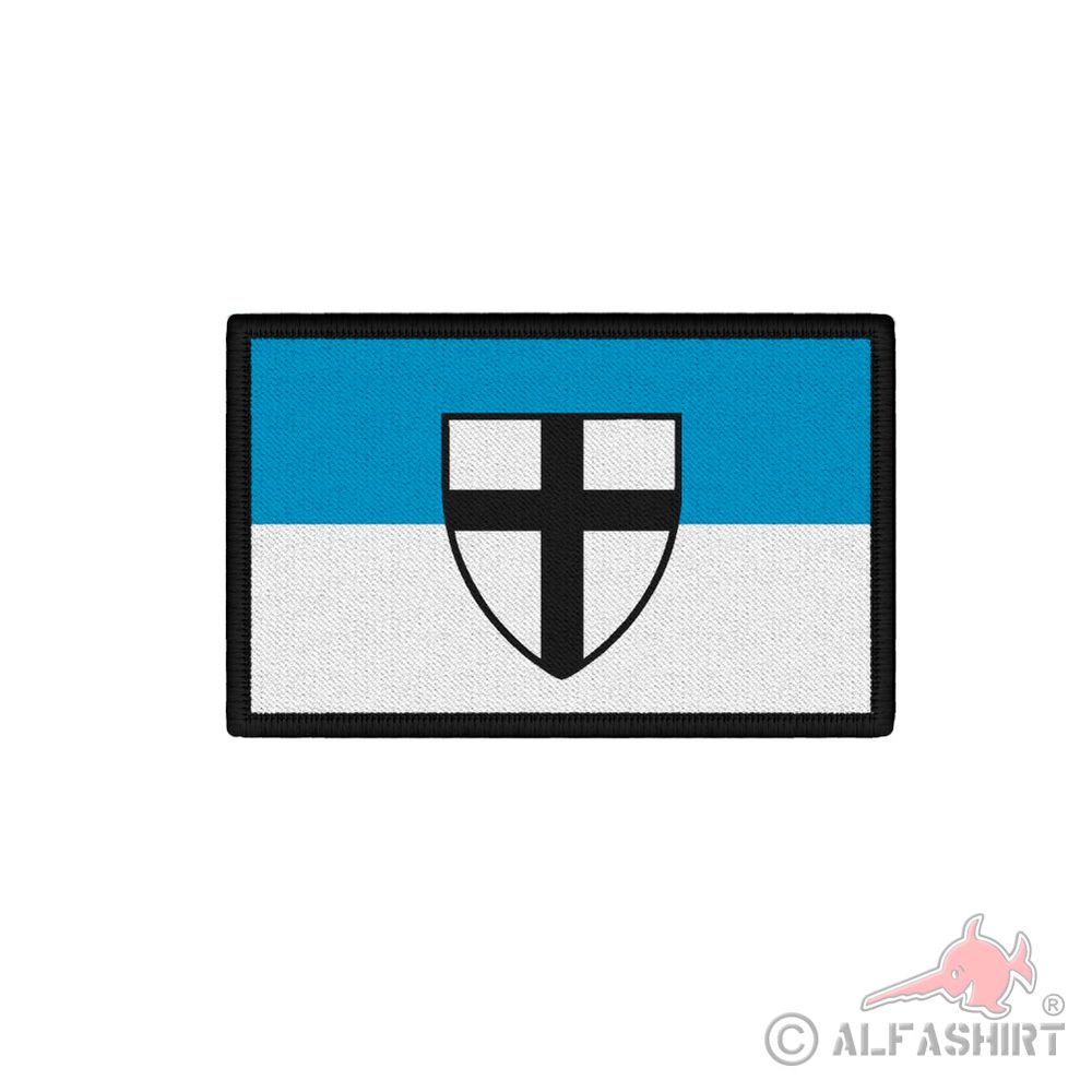 Patch 7.5x4.5cm German-Baltic flag badge homeland #43221