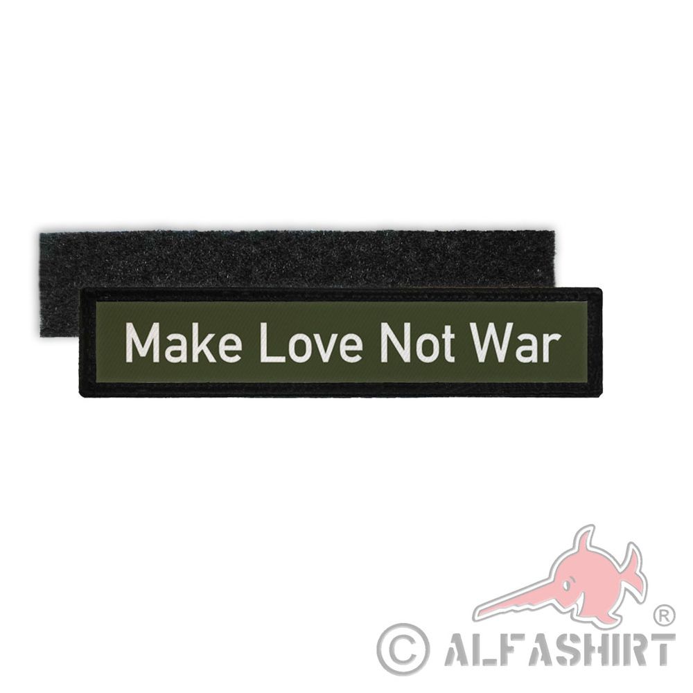 Patch Name Tag Make Love Not War Hippie Movement 68er Demo Badge # 30906