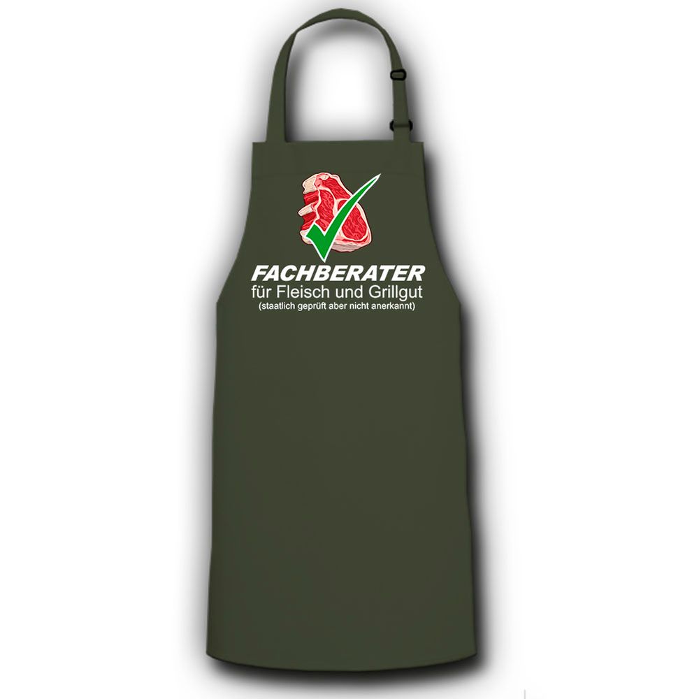 Grill Schürze Fachberater für Fleisch und Grillgut BBQ Fun grillen Party #46659
