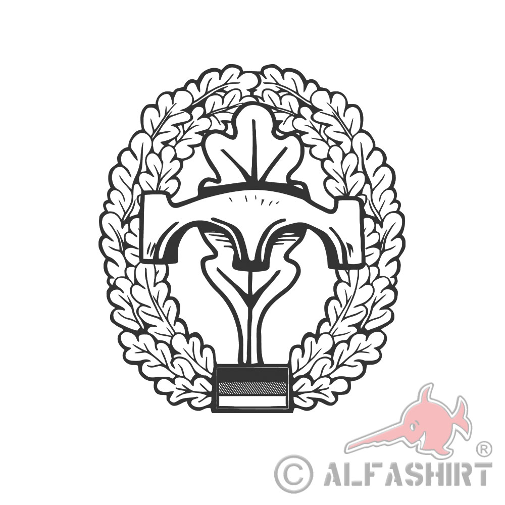 Wandtattoo Pioniertruppe Barettabzeichen Aufkleber Wand Bild Heer 45x50cm #A5605