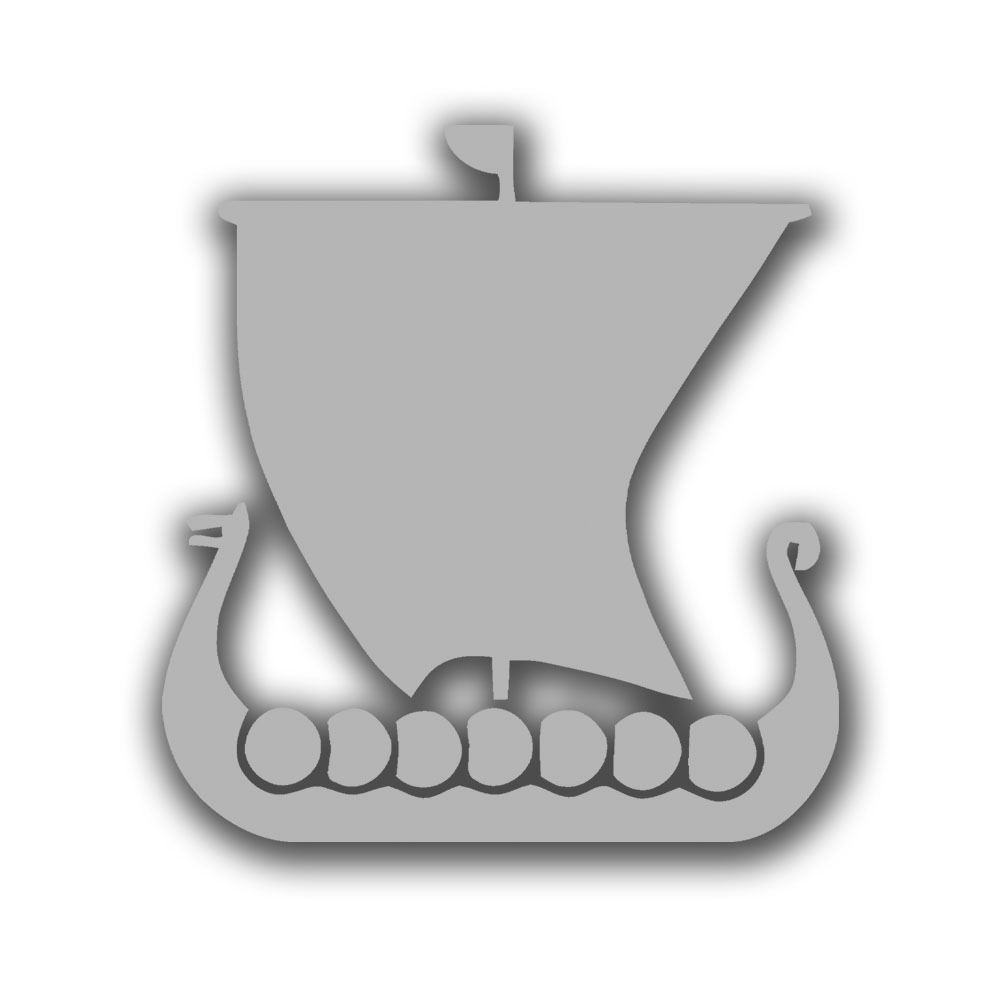 Aufkleber 10x9,5cm SILBER Telemark-Bataillon Bataljon Drachenboot  #A6387