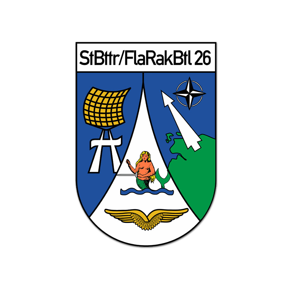 StBttr-FlaRakBtl26 Flugabwehr Bundeswehr Batterie Deutschland ab 7cm #A6391