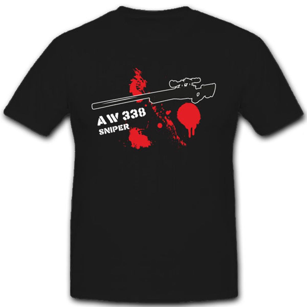 AW 338 Sniper Scharfschützen Gewehr Scharfschütze Magnum Armee - T Shirt #7340 