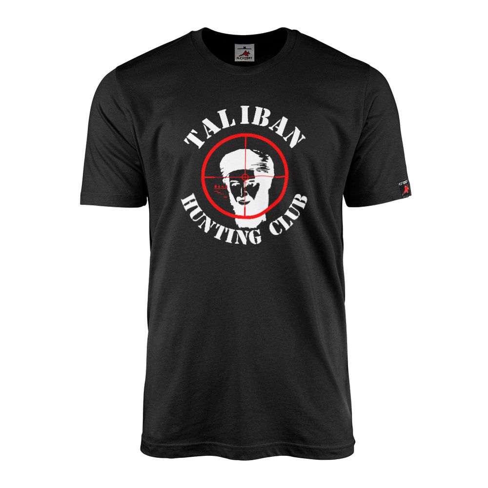 T-Shirt Black Hunting Club Afghanistan Rifle Scope Target Resistance #42559