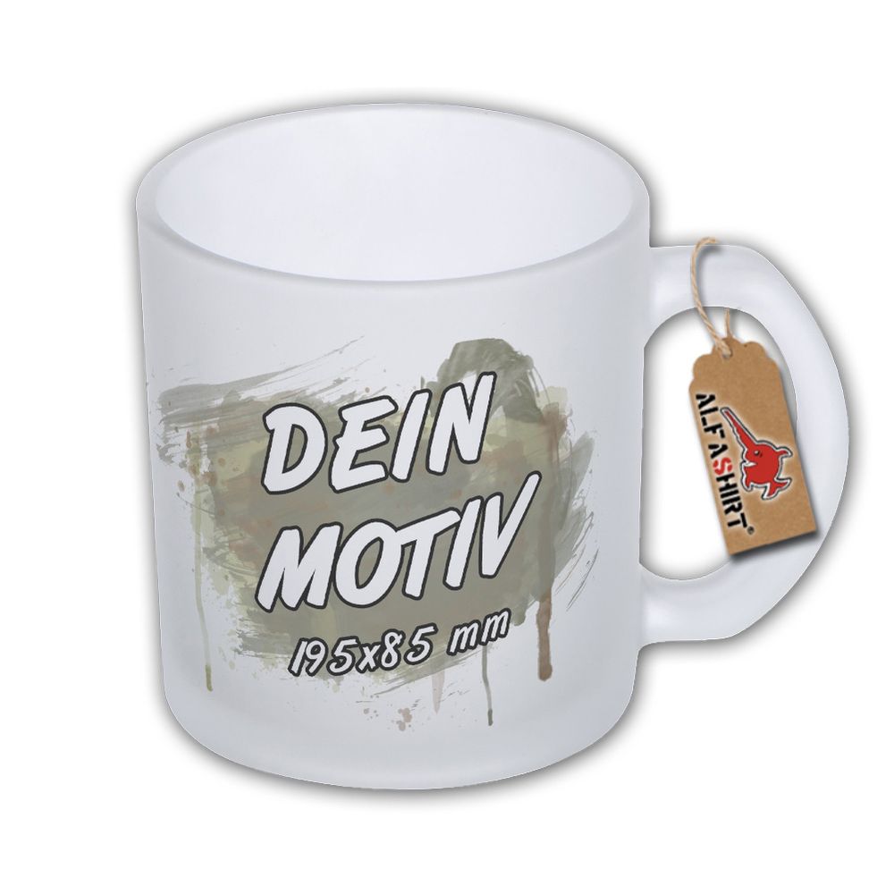 Glastasse mit deinem Wunschmotiv Bild Logo Wappen Geschenk Ausrüstung #47993