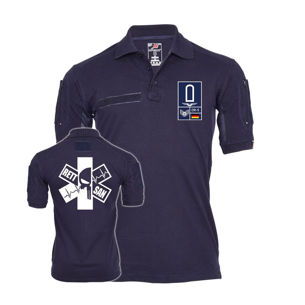 Tactical Polo Stabsunteroffizier Rettungssanitäter RettSan OR-5 T-Shirt#33856