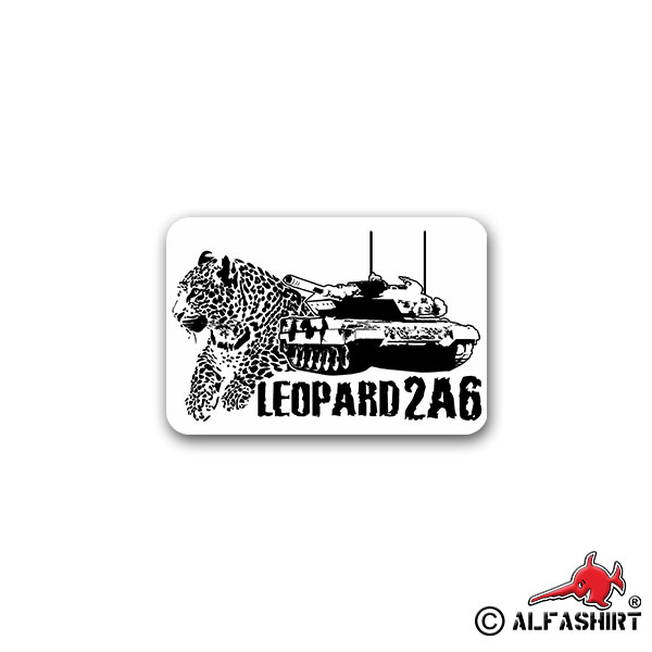 Sticker Leopard 2A6 Leokatze cat German Military DE 10x7cm A2022