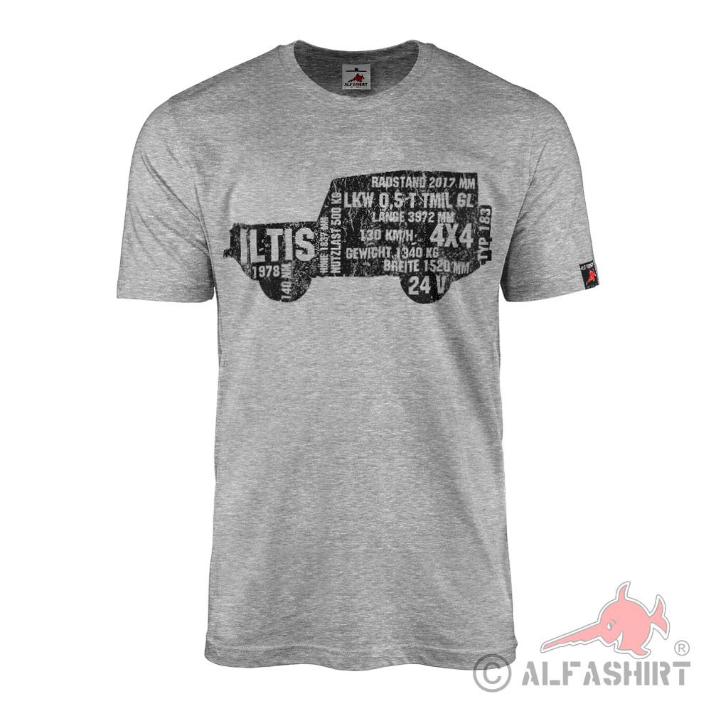 Iltis 4x4 Technische Daten Bundeswehr Typ 183 Militär Fahrzeug T-Shirt#43417