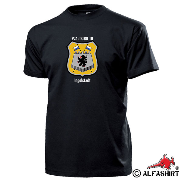 PzAufklBtl 10 Ingolstadt Panzeraufklärungsbataillon BW Wappen T Shirt #15206