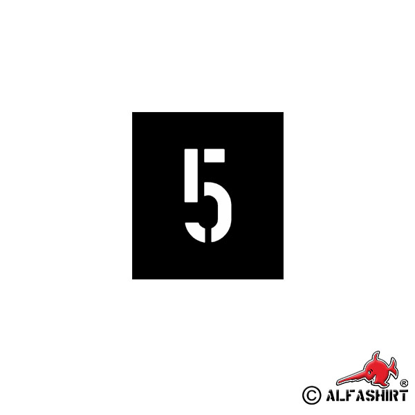 Lackierschalonen Aufkleber Nummer 5 Taktisches Zeichen Bundeswehr 6x3cm #A2142