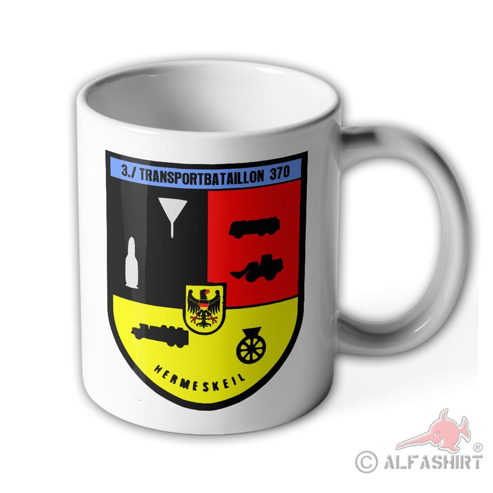 Tasse  3 TRANSPORTBATAILLON 370 Trspbtl BW Hermeskeil Bundeswehr Kompanie #24842