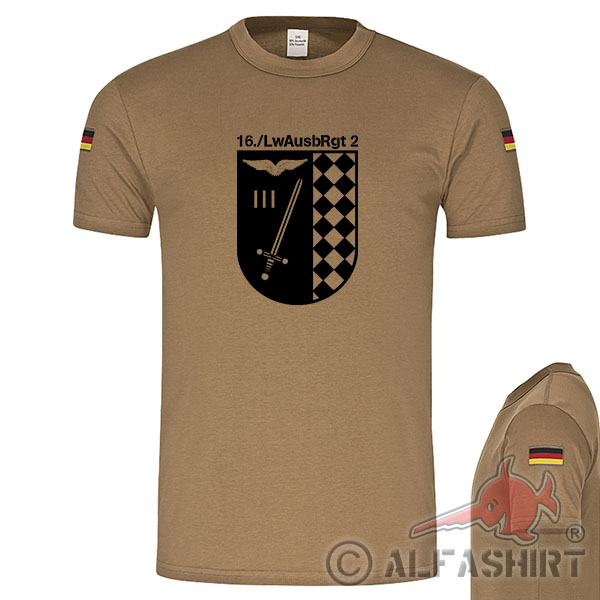 16 Luftwaffenausbildungsregiment 2 coats of arms badge Ulmen BW tropical shirt # 17734